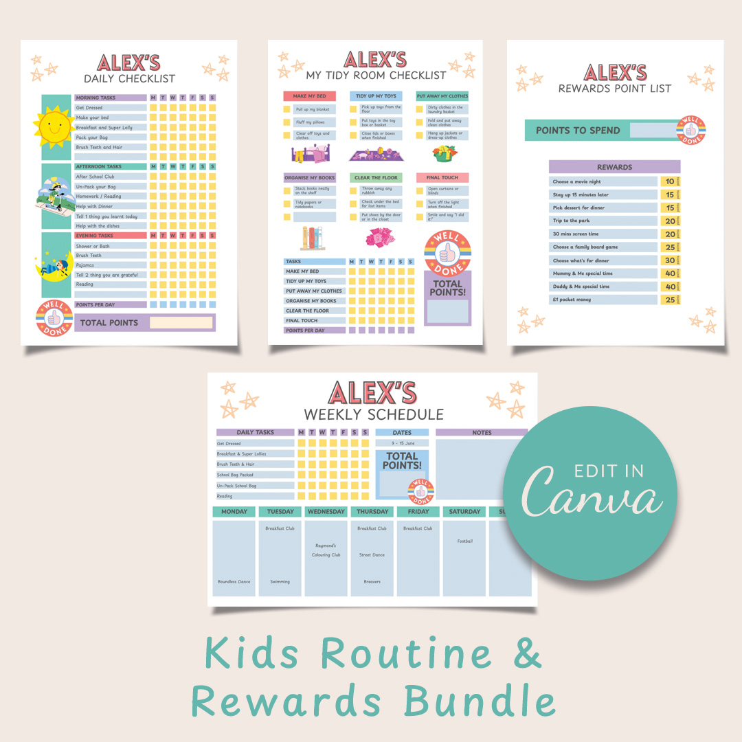 The Joyful Juggle Kids Routine & Rewards Bundle - Blue